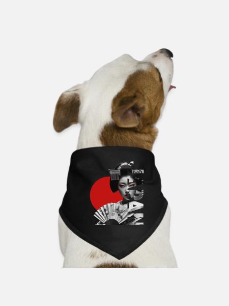 Japan - Dog Bandana - black - Front