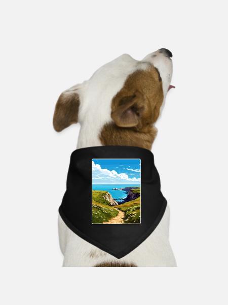 Channel Islands National Park California Travel - Dog Bandana - black - Front