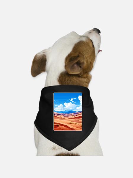 Great Sand Dunes Nationalpark Colorado Reisen WPA - Hunde-Bandana - Schwarz - Vorne