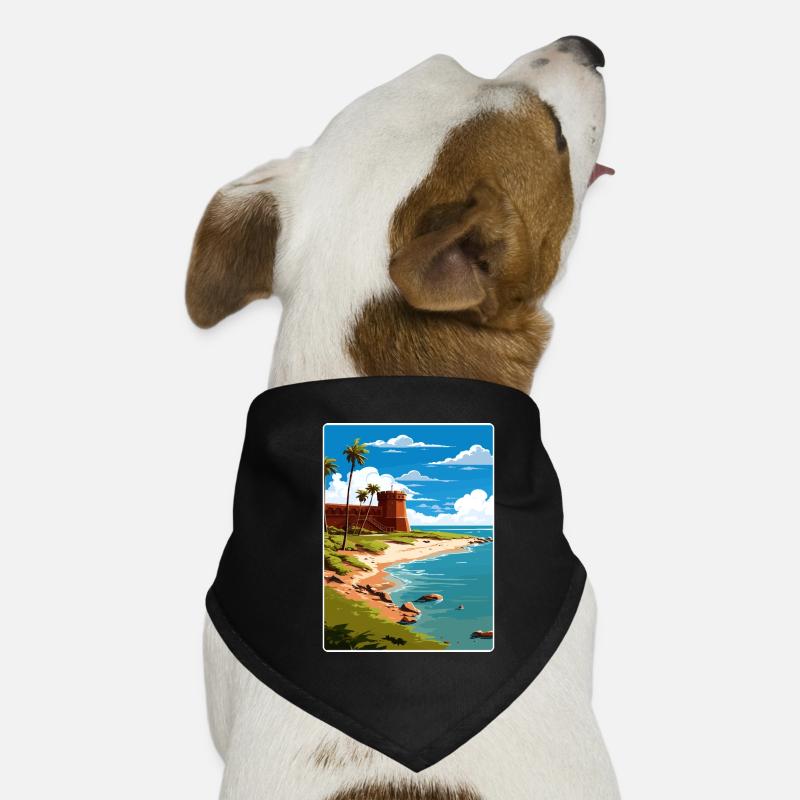 Affiche de voyage souvenir du parc national de Tortugas sèche Bandana pour chien