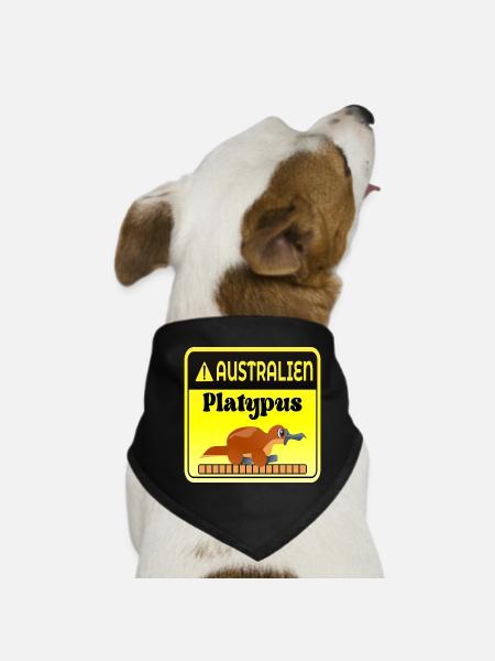 AUSTRALIEN PLATYPUS - Hunde-Bandana - Schwarz - Vorne