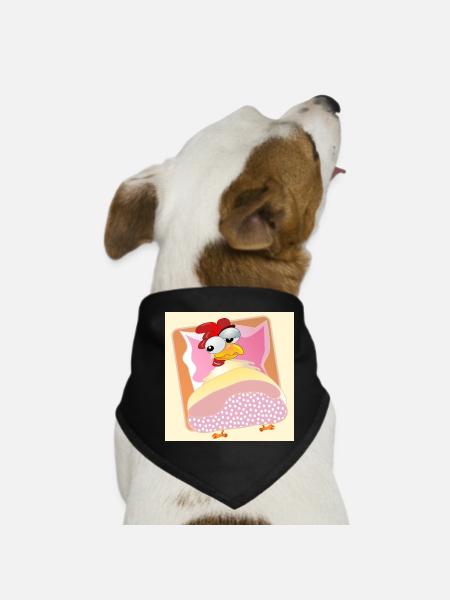 Chickens Chicken Keeping - BED SLEEPING - Dog Bandana - black - Front