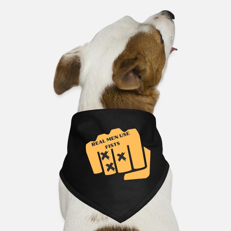 Fists Card Graphic - Dog Bandana - black