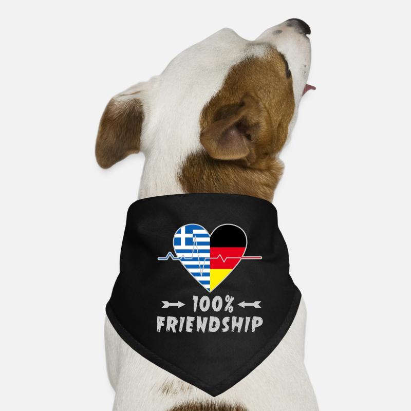 Greece and Germany 100% friendship Dog Bandana