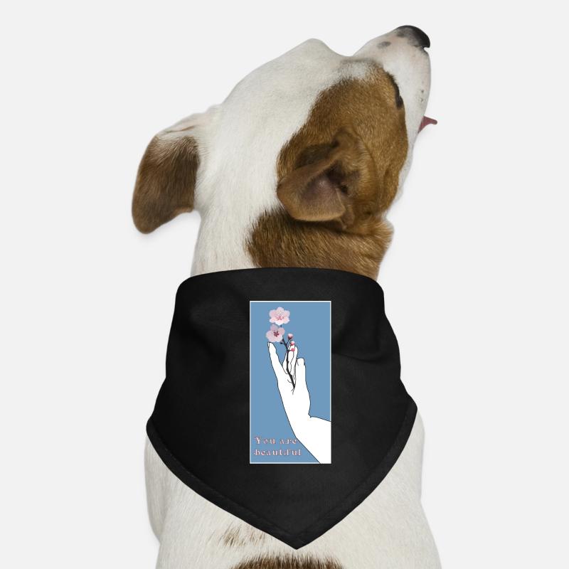Tu es belle - Bandana pour chien - noir