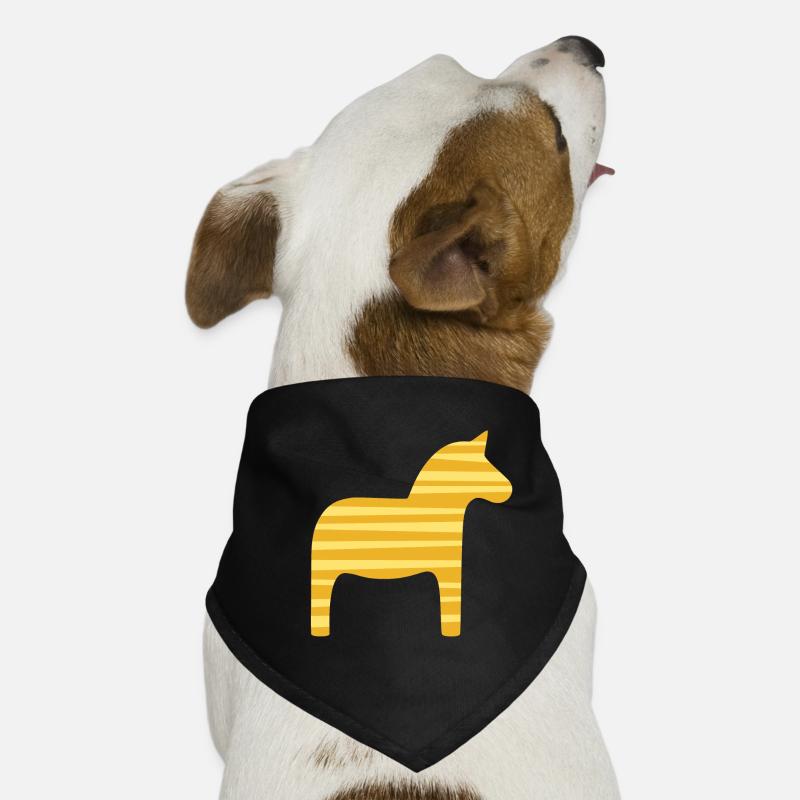 Dala Horse Stripes Suède Noël scandinave Bandana pour chien