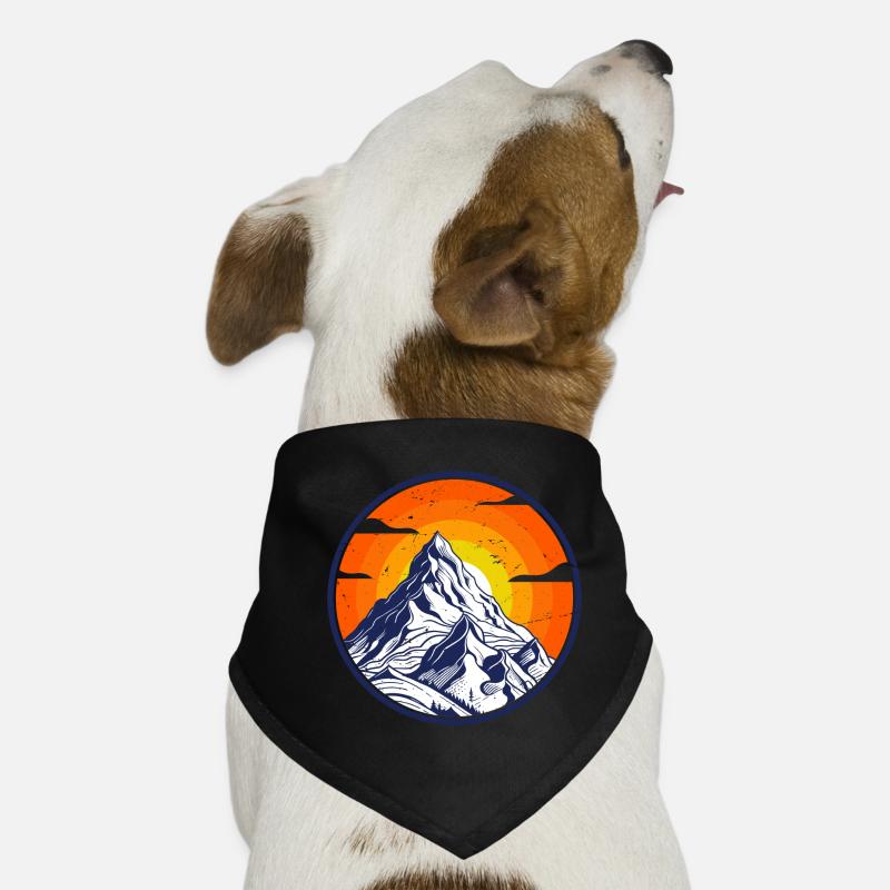 Majestätisches Berg-Sonnenuntergangs-Design Hunde-Bandana