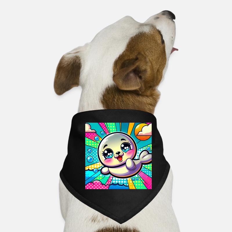 Sceau coloré - Bandana pour chien - noir