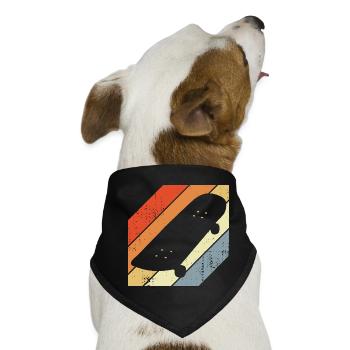 Skateboard Skizze - Hunde-Bandana - Schwarz - Vorne