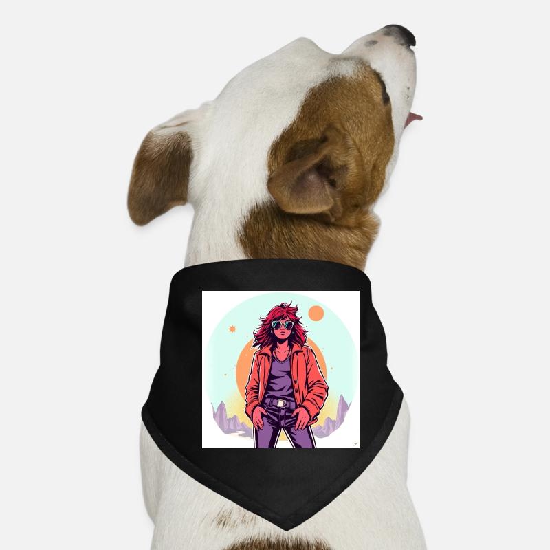 90‘s Style - Hunde-Bandana - Schwarz