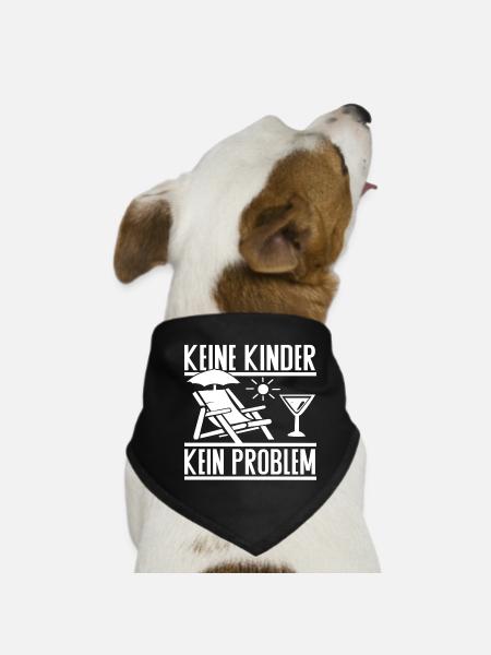 Keine Kinder Kein Problem – Kinderfreier Lifestyle - Hunde-Bandana - Schwarz - Vorne