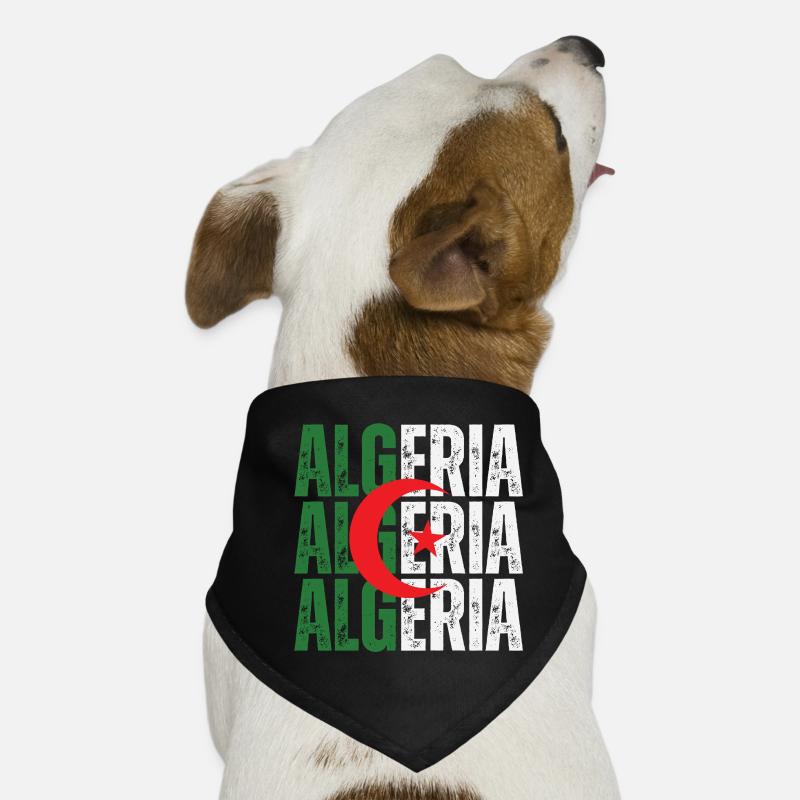 Drapeau algérien, fierté algérienne Bandana pour chien