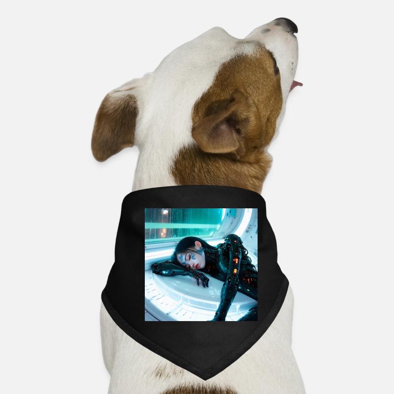 N-dless Nights: Sleeping cyberpunk girl Dog Bandana