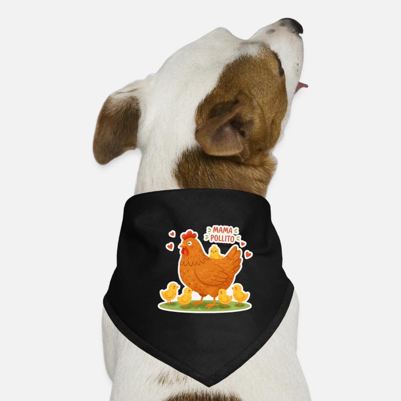 Super Mama Henne - Hunde-Bandana - Schwarz