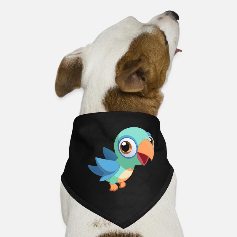 Bunter Baby-Papagei im Flug (v02) Hunde-Bandana