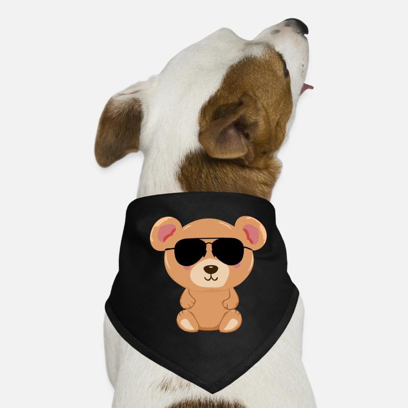 Teddybär - Hunde-Bandana - Schwarz