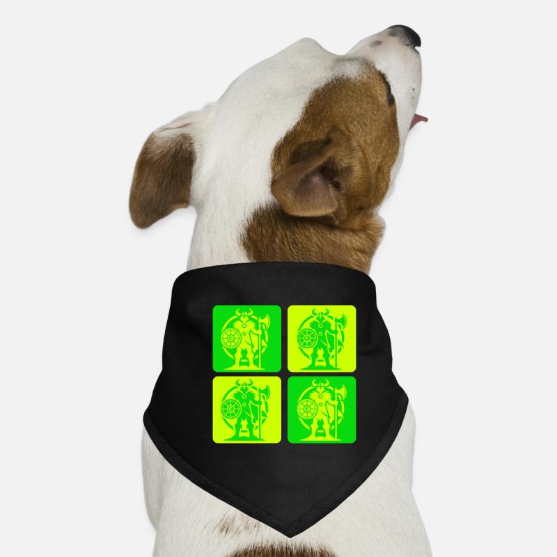 Nordischer Wikinger Silhouette Hunde-Bandana