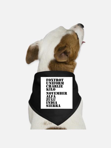 Against Nazis - Dog Bandana - black - Front