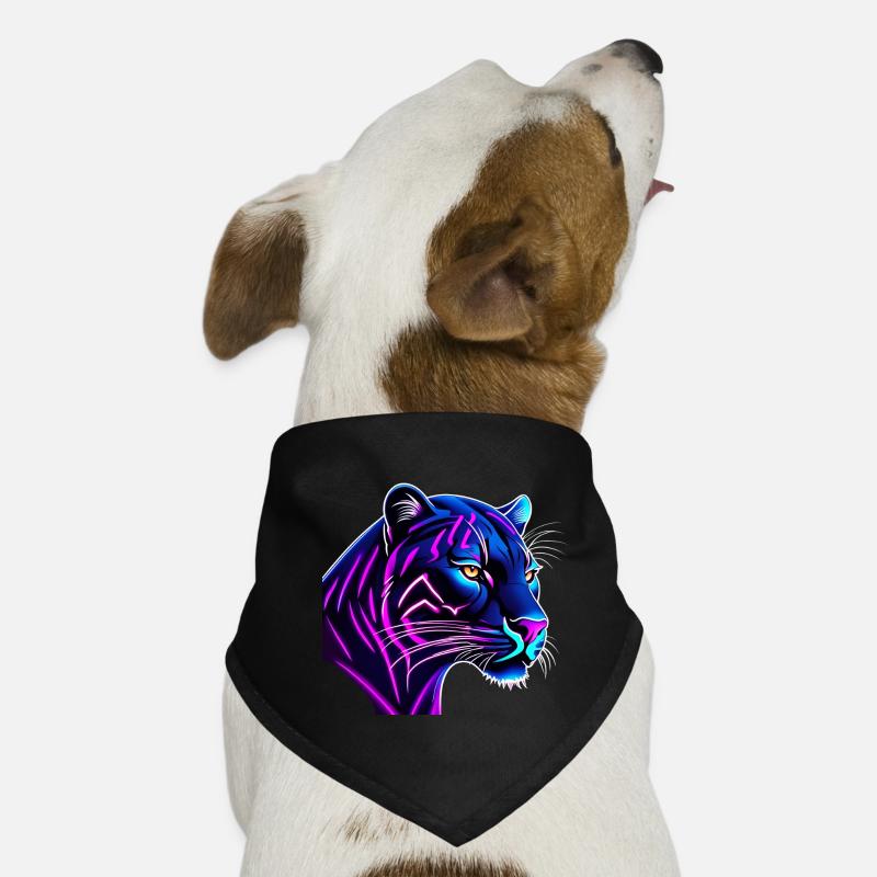 Panther aux couleurs néon Bandana pour chien