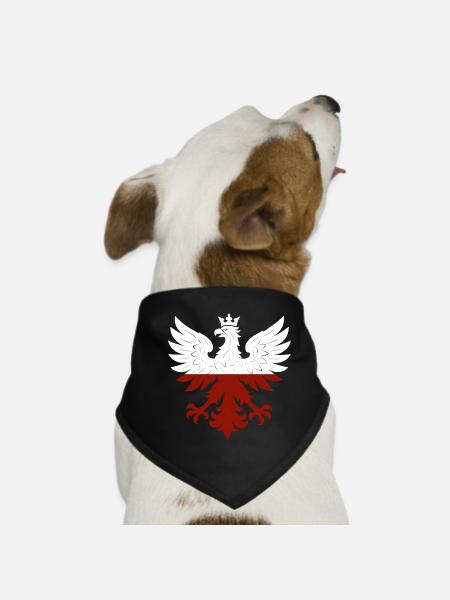 Poland Polska Eagle Flag Flag Epic Gift - Dog Bandana - black - Front