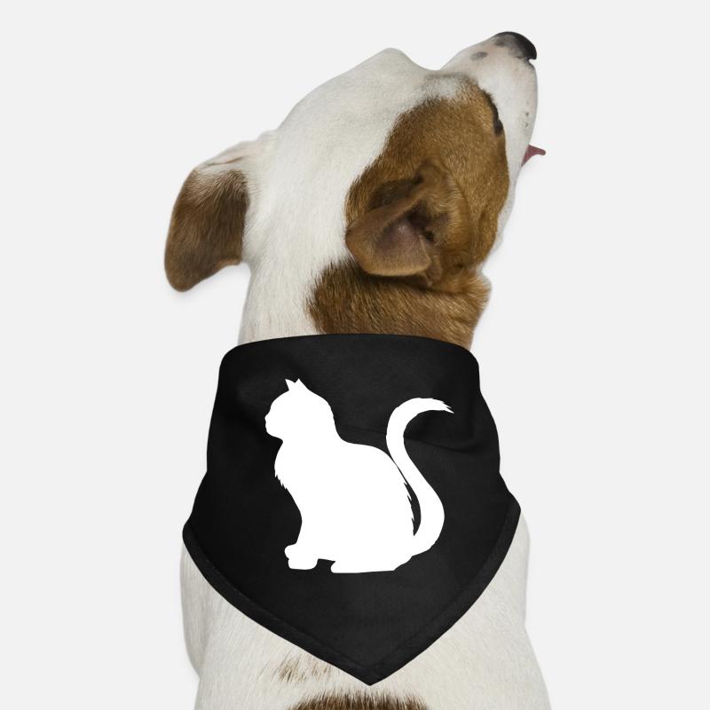 katzen, silhouetten, sitzend Hunde-Bandana