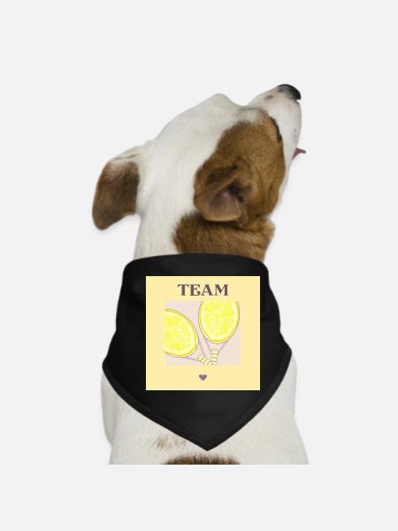 TENNIS D’ÉTÉ - TENNIS PARTNER HEART - Bandana pour chien - noir - Devant