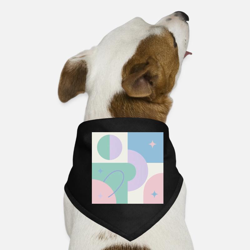 Pastel geometric cosmos design Dog Bandana
