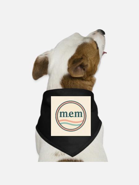 Memories in water design - Dog Bandana - black - Front