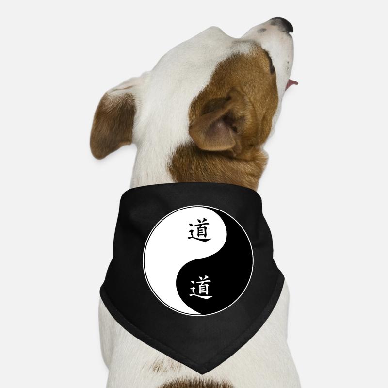 Yin Yang Symbol with Chinese Characters Dog Bandana