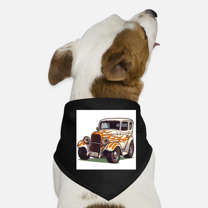 Oldtimer Hot Rod Auto Hunde-Bandana