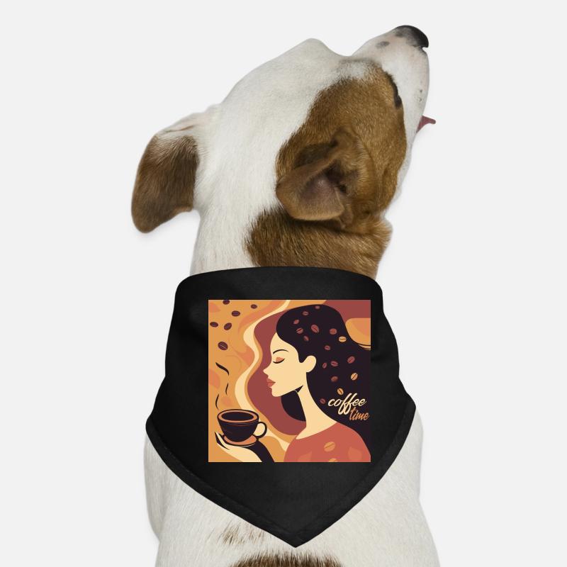 Affiche vintage de style rétro café Bandana pour chien