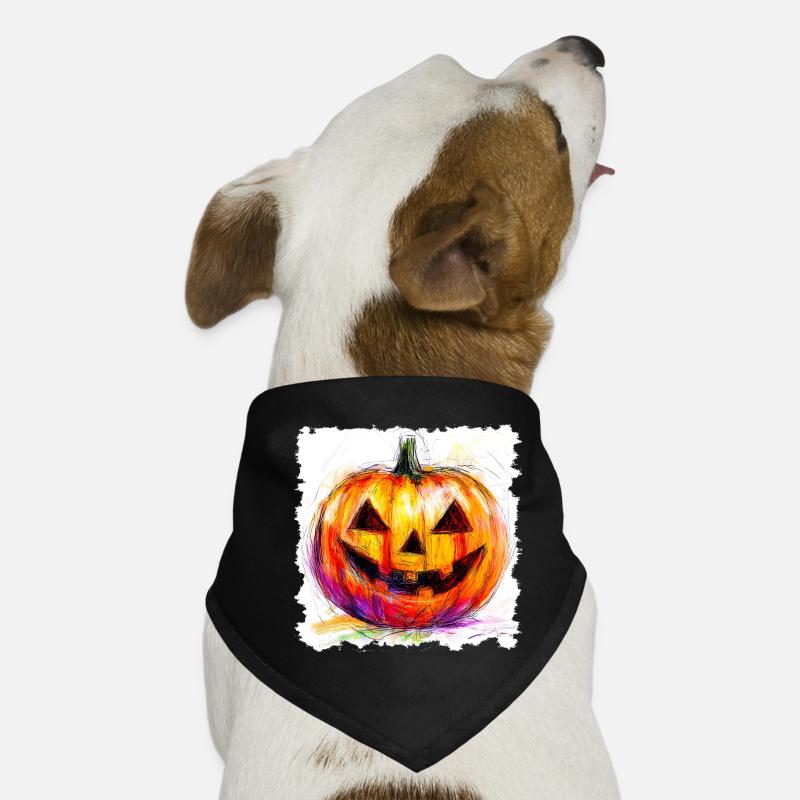 citrouille colorée jack-o-lantern Bandana pour chien