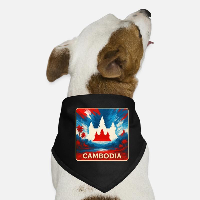 Cambodia – Angkor Wat Design Dog Bandana