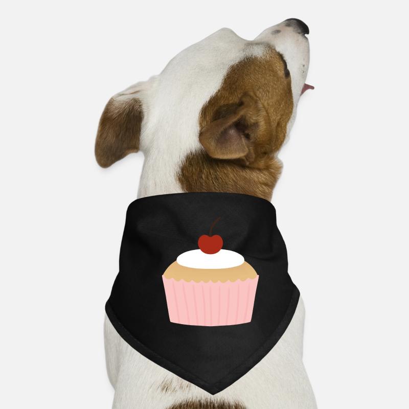 Pastellfarbener Cupcake mit Kirsche Hunde-Bandana