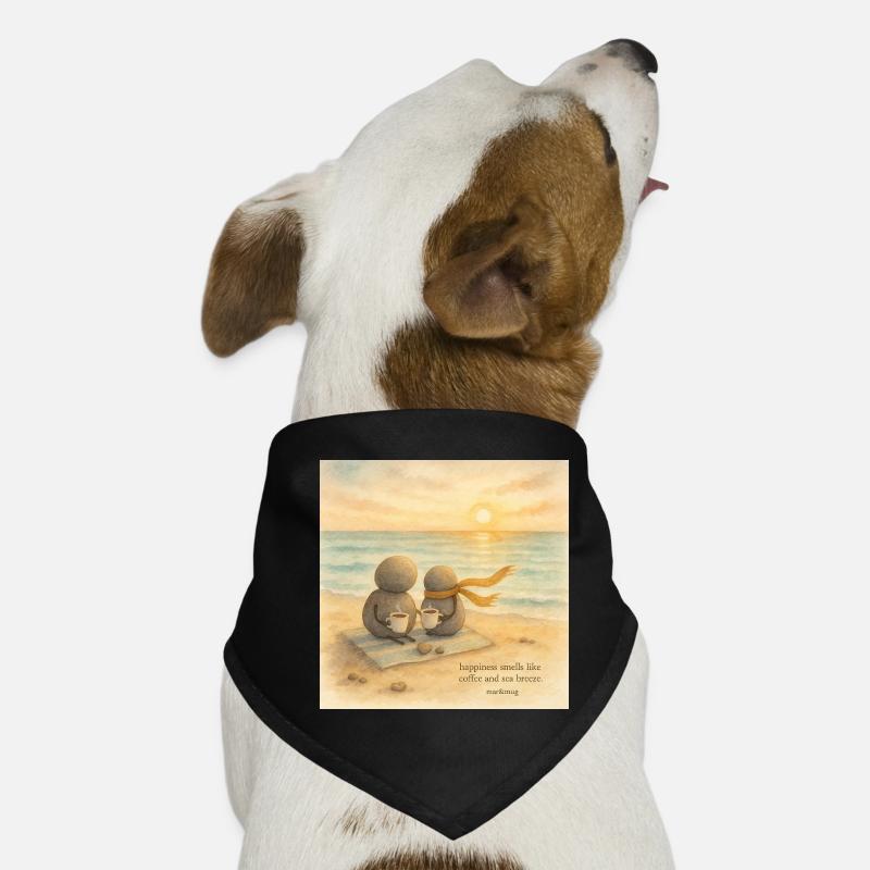 Sea Breeze Kaffee Begleiter - Hunde-Bandana - Schwarz