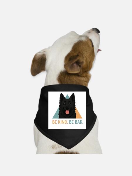Be Kind Be Bak Dog Design - Dog Bandana - black