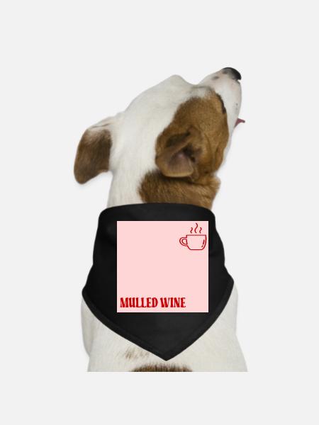 MULLED WINE MUG - Dog Bandana - black - Front
