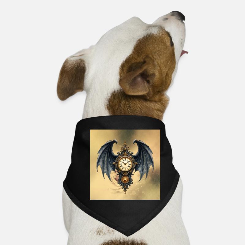 Montre Steampunk Gothique Ailée Bandana pour chien