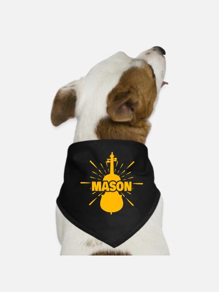 Mason - Dog Bandana - black - Front