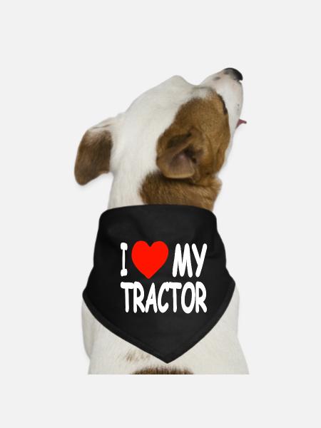 Traktor - Hunde-Bandana - Schwarz