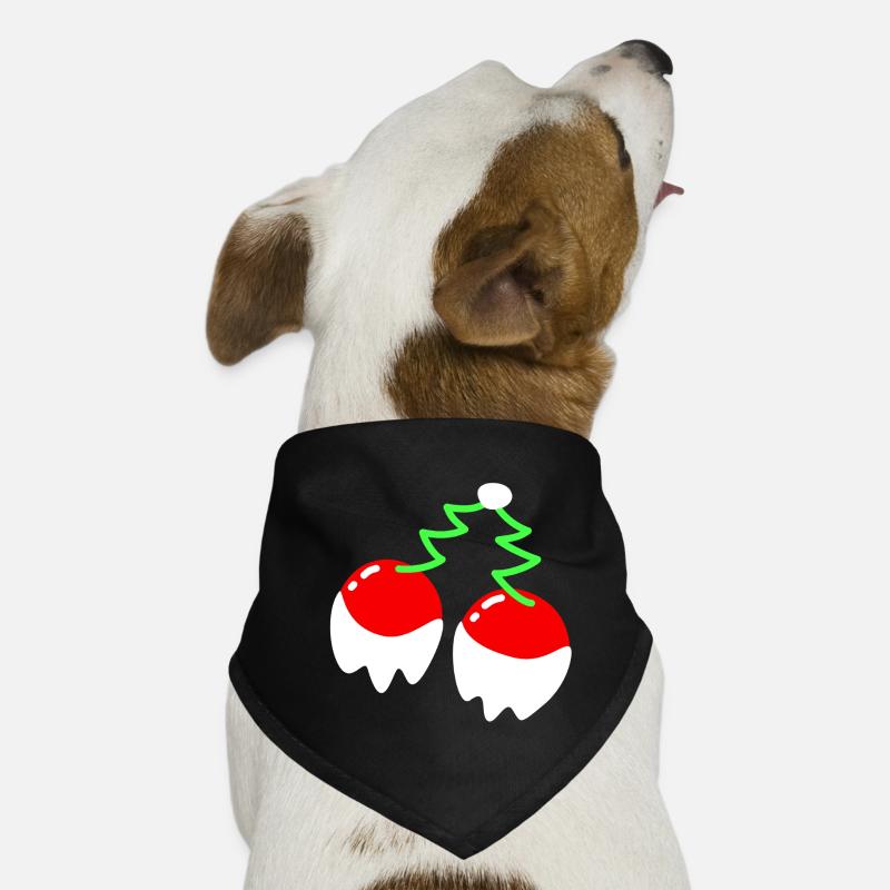 Kirsche – Weihnachten - Hunde-Bandana - Schwarz