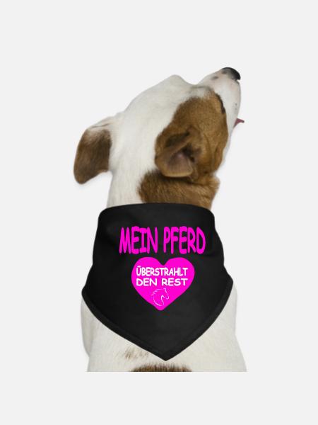 Pferd - Hunde-Bandana - Schwarz