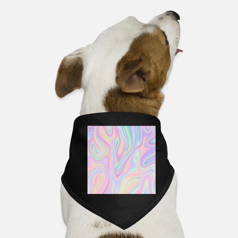 Irideszierende Abstrakte Liquid Pastel Muster Hunde-Bandana