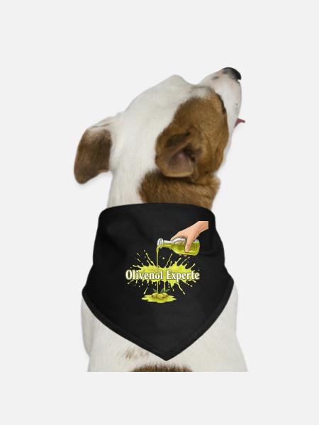 Olivenöl Experte - Hunde-Bandana - Schwarz - Vorne