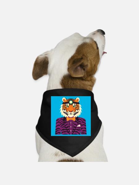 HUMAN TIGER - baby & kids - Dog Bandana - black - Front