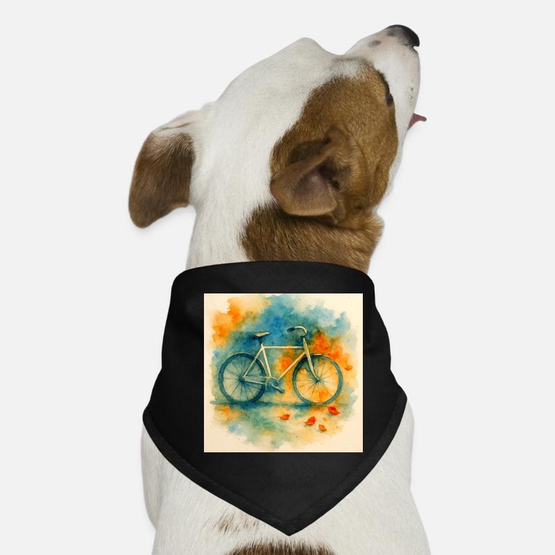 Watercolor, bicycle in color explosion Dog Bandana