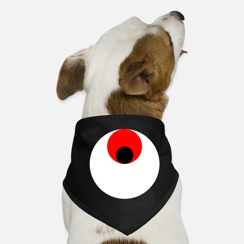 3 cercles, blanc, rouge et noir Bandana pour chien
