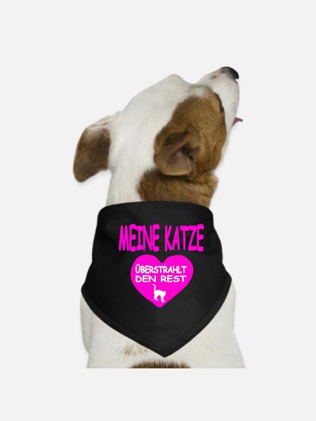 félin - Bandana pour chien - noir - Devant
