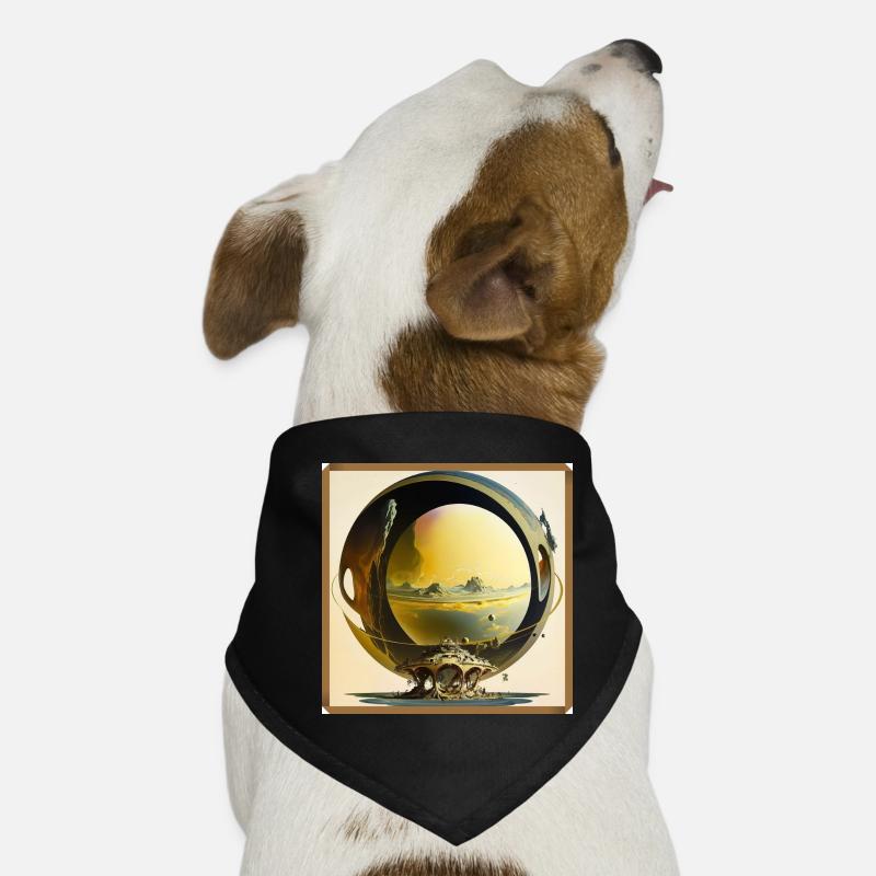 Sphere Ring Surreal Moon World Dog Bandana