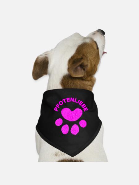 PFOTENLIEBE! TIERLIEBE PETLOVE HUNDELIEBE CATLOVER - Hunde-Bandana - Schwarz - Vorne